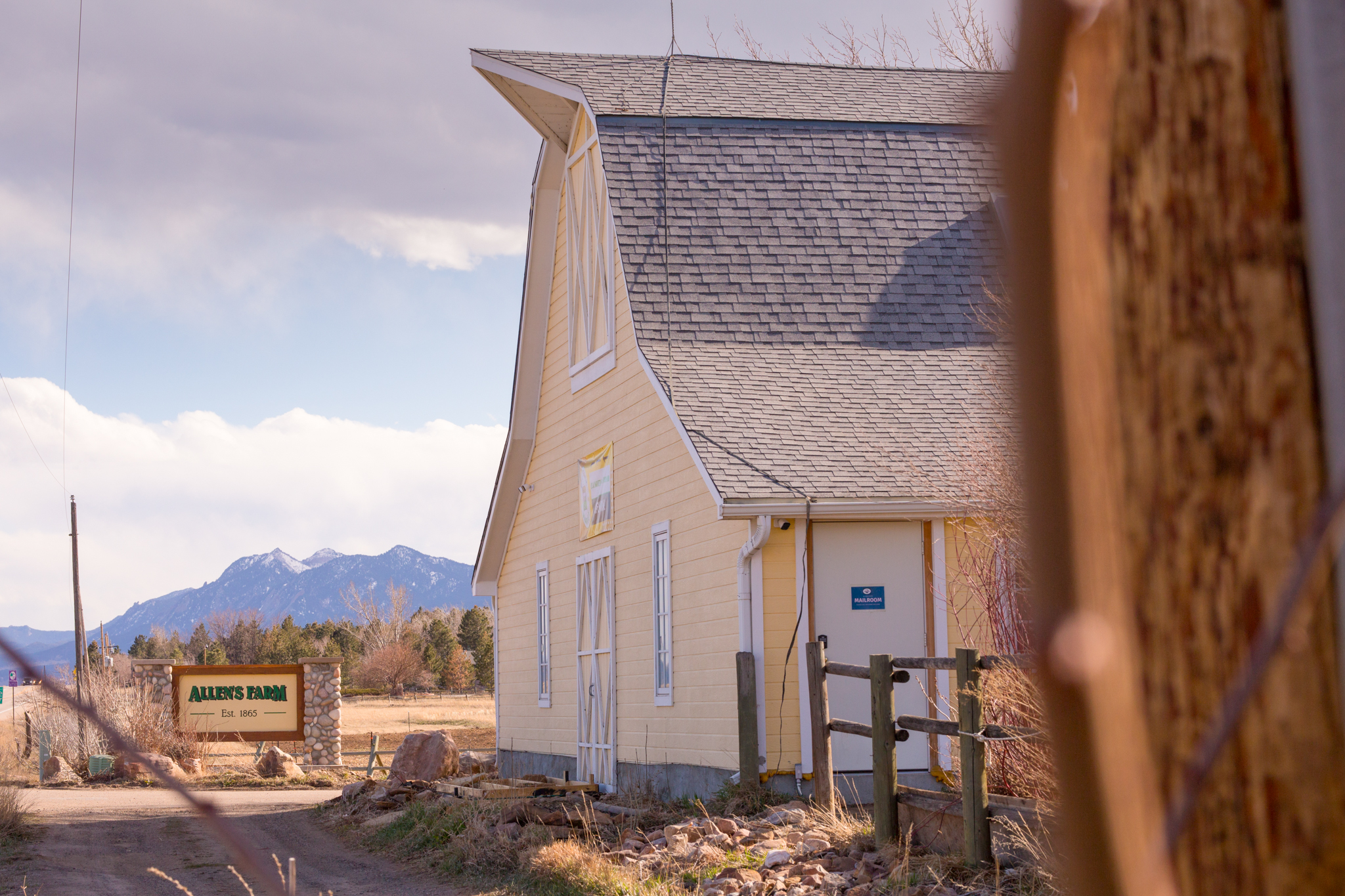 Yellow Barn at Allen's Farm just north of Boulder