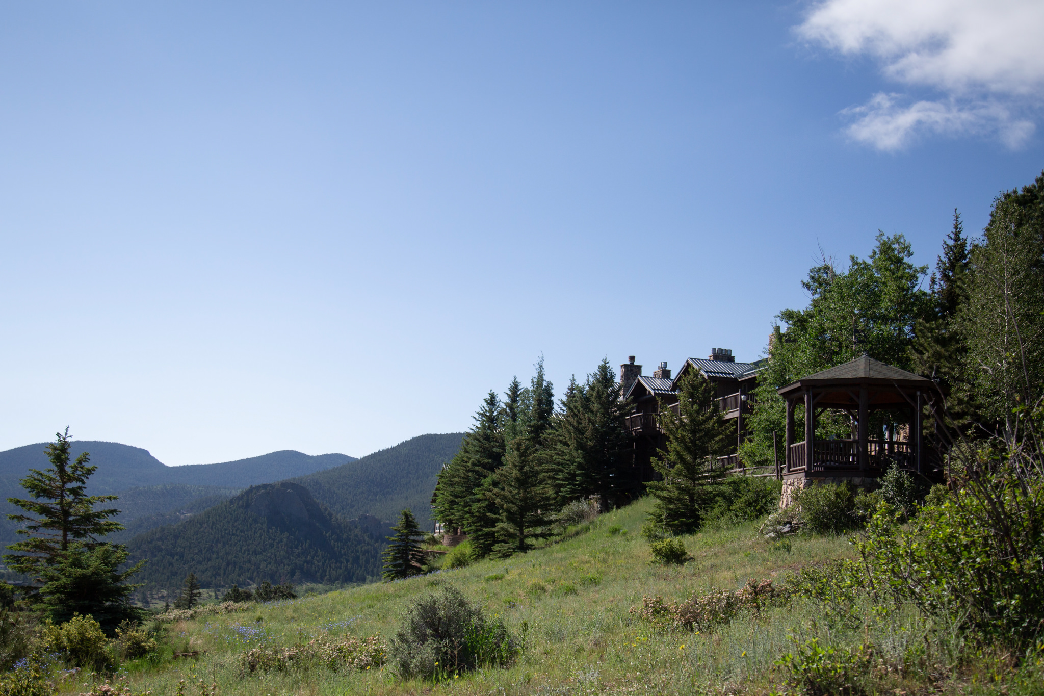 One of Estes Park's most beautiful wedding venues, Taharaa Mountain Lodge