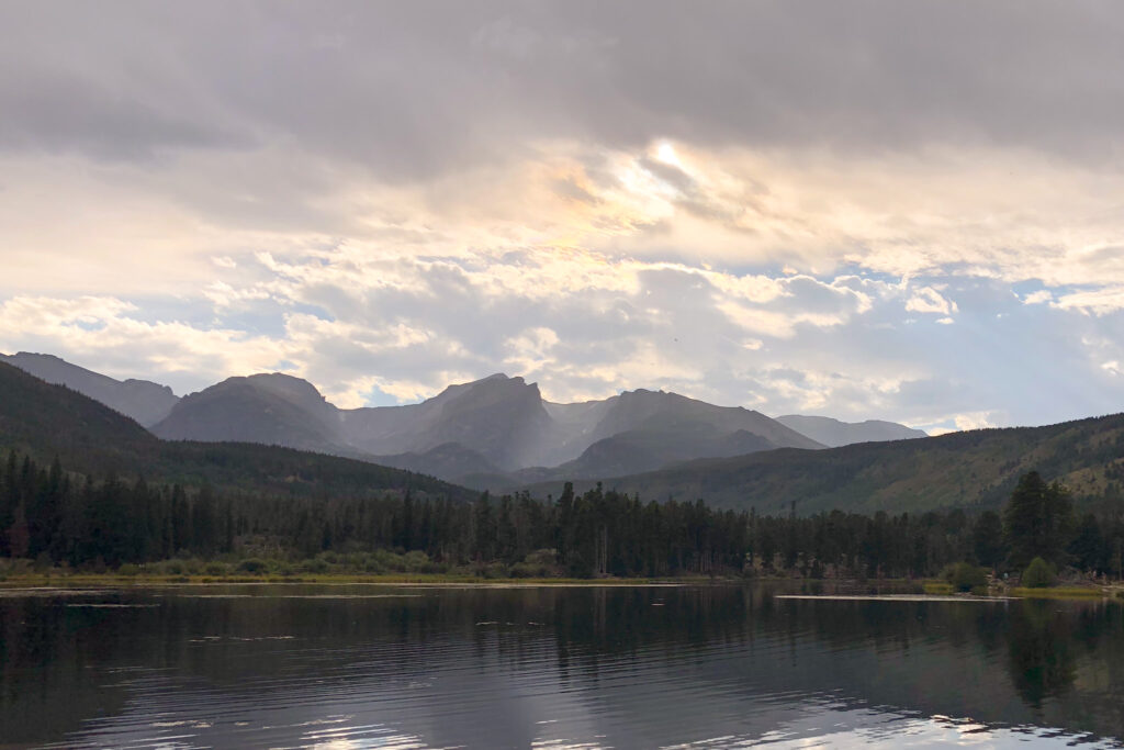 A view of Sprague Lake in Rocky Mountain National Park